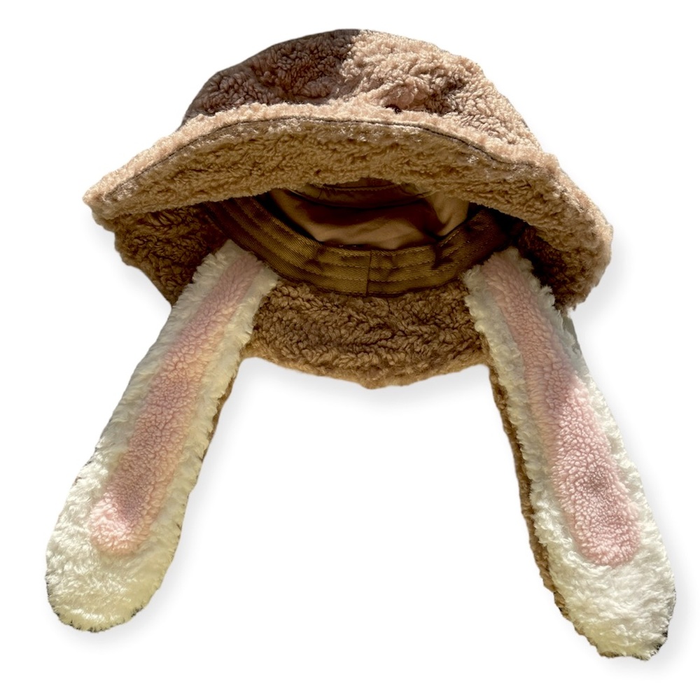 Fluffy Plush Bunny Ear Bucket Hat - image 3